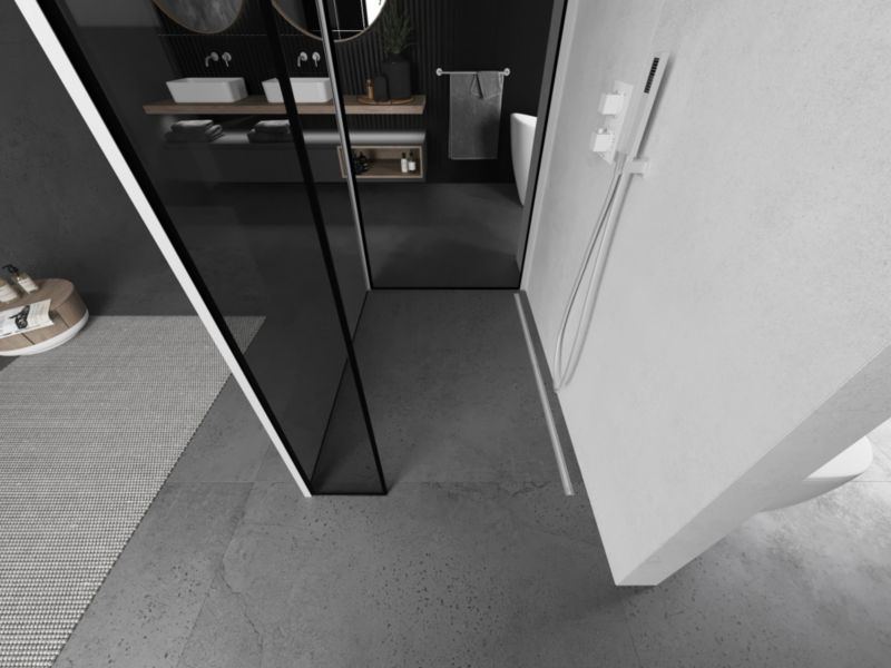 Ścianka prysznicowa Mexen Kioto czarny wzór 130x110x30 1 szt.
