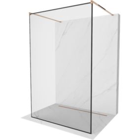 Ścianka prysznicowa Mexen Kioto czarny wzór 130x200 cm 800-130-002-60-70 1 szt.