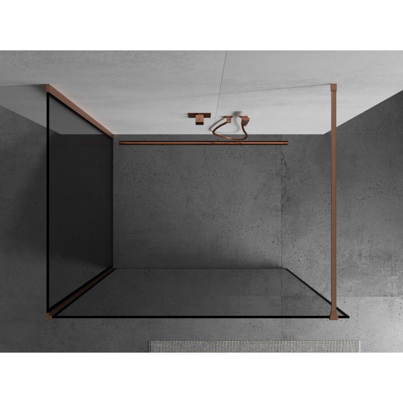 Ścianka prysznicowa Mexen Kioto czarny wzór 130x70 cm 2 szt.