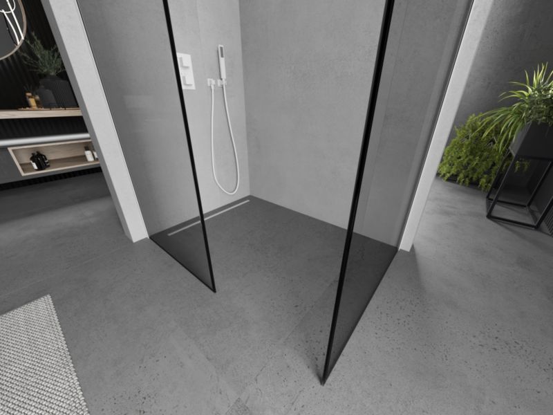 Ścianka prysznicowa Mexen Kioto czarny wzór 130x70 cm  800-130-202-20-70-0701 szt.