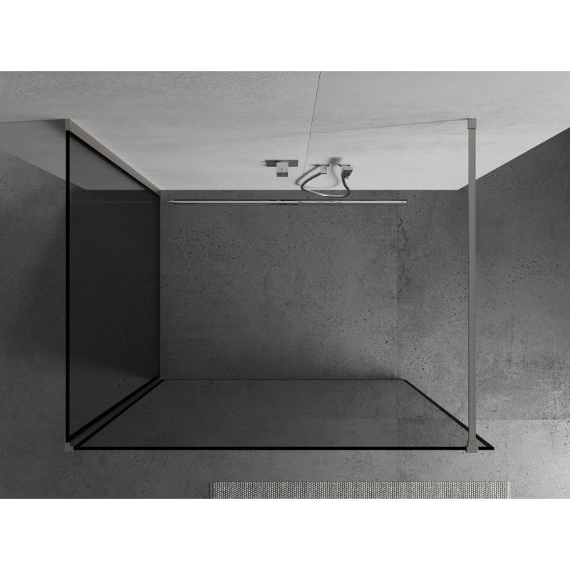 Ścianka prysznicowa Mexen Kioto czarny wzór 140 x 110 cm 1 szt.
