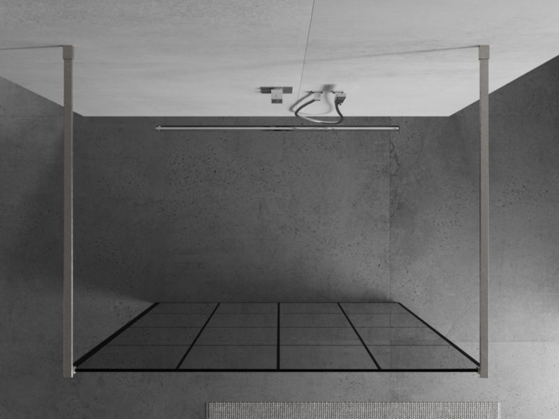 Ścianka prysznicowa Mexen Kioto czarny wzór 140 x 200 cm 1 szt.