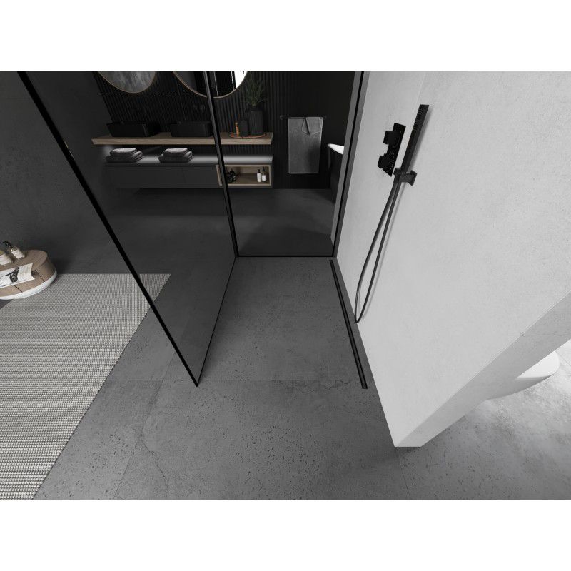 Ścianka prysznicowa Mexen Kioto czarny wzór 140 x 90 cm  800-140-212-66-70-090 1 szt.