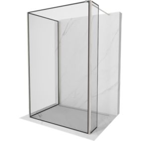 Ścianka prysznicowa Mexen Kioto czarny wzór 140x100x40 1 szt.