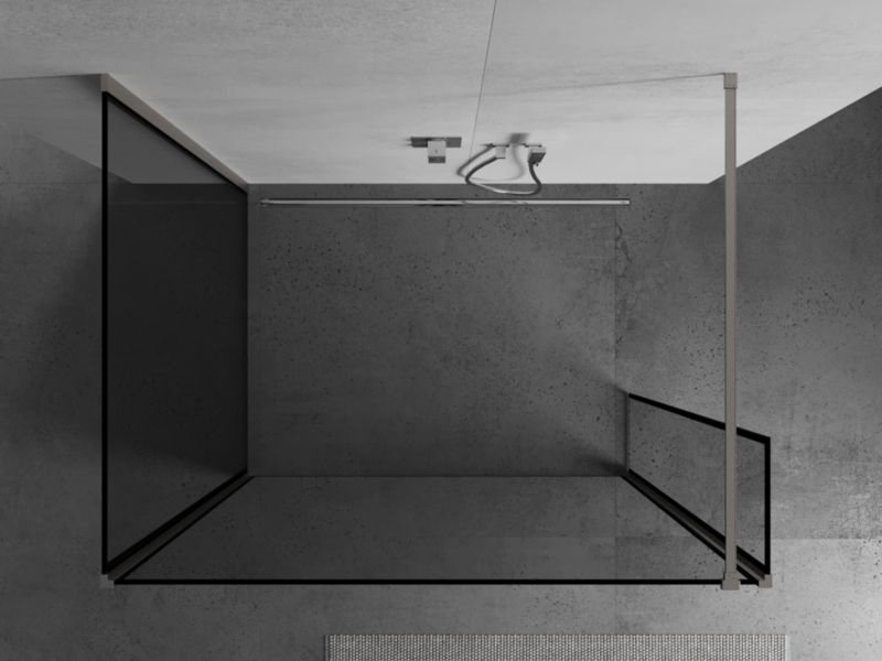 Ścianka prysznicowa Mexen Kioto czarny wzór 140x100x40 1 szt.