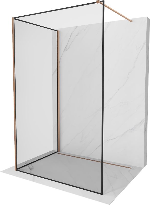 Ścianka prysznicowa Mexen Kioto czarny wzór 140x110 cm  800-140-212-65-70-110 1 szt.