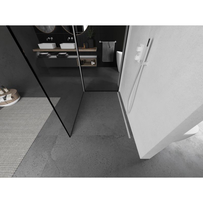 Ścianka prysznicowa Mexen Kioto czarny wzór 140x120 cm  800-140-212-20-70-120 1 szt.