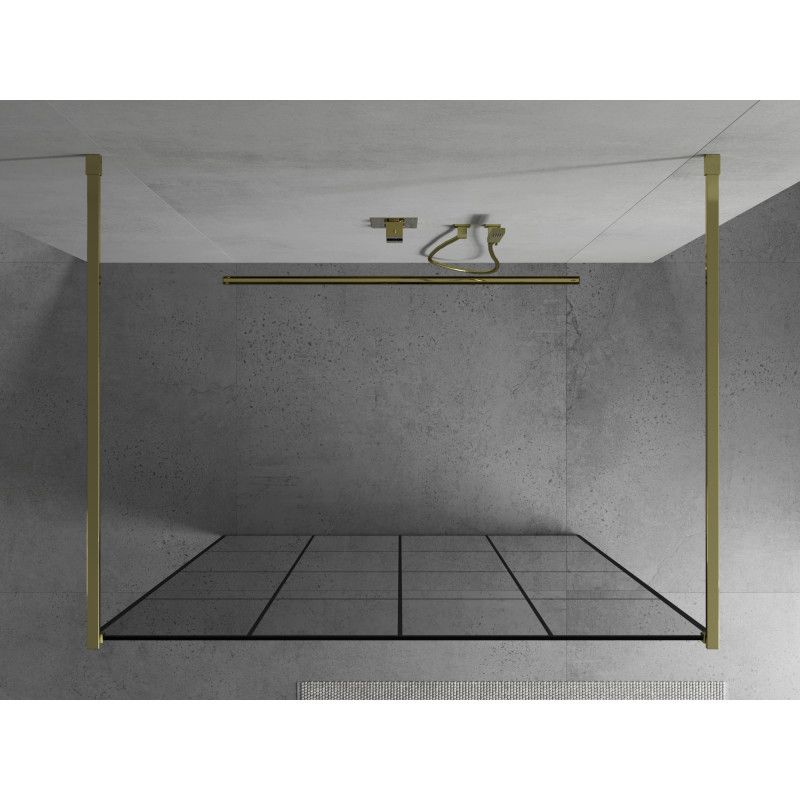 Ścianka prysznicowa Mexen Kioto czarny wzór 140x200 cm  800-140-002-50-77 1 szt.