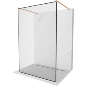 Ścianka prysznicowa Mexen Kioto czarny wzór 140x200 cm  800-140-002-65-70 1 szt.