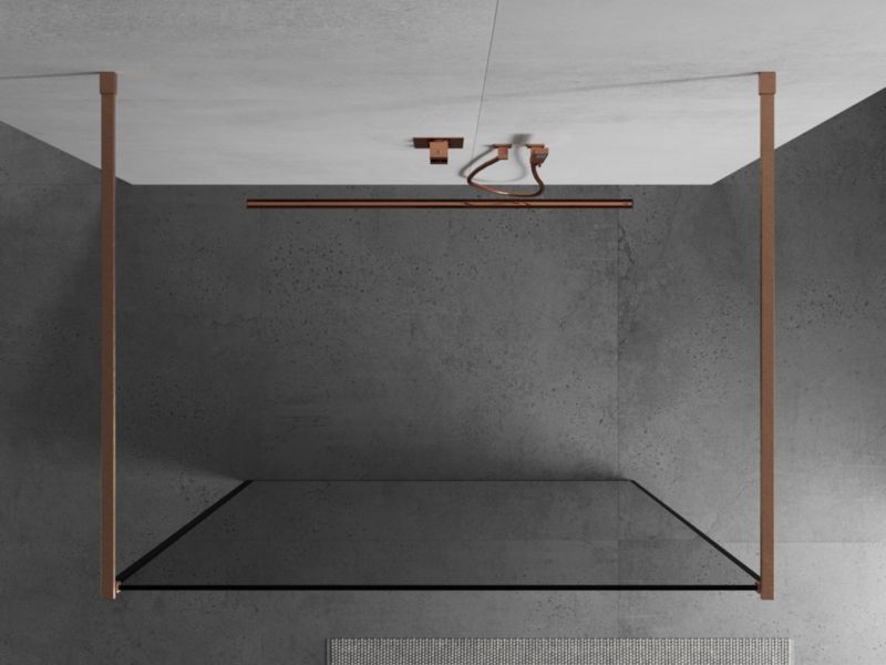 Ścianka prysznicowa Mexen Kioto czarny wzór 140x200 cm  800-140-002-65-70 1 szt.