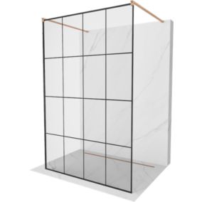 Ścianka prysznicowa Mexen Kioto czarny wzór 140x200 cm  800-140-002-65-77 1 szt.