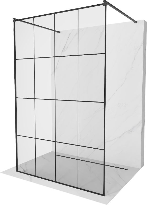 Ścianka prysznicowa Mexen Kioto czarny wzór 140x200 cm  800-140-002-70-77 1 szt.