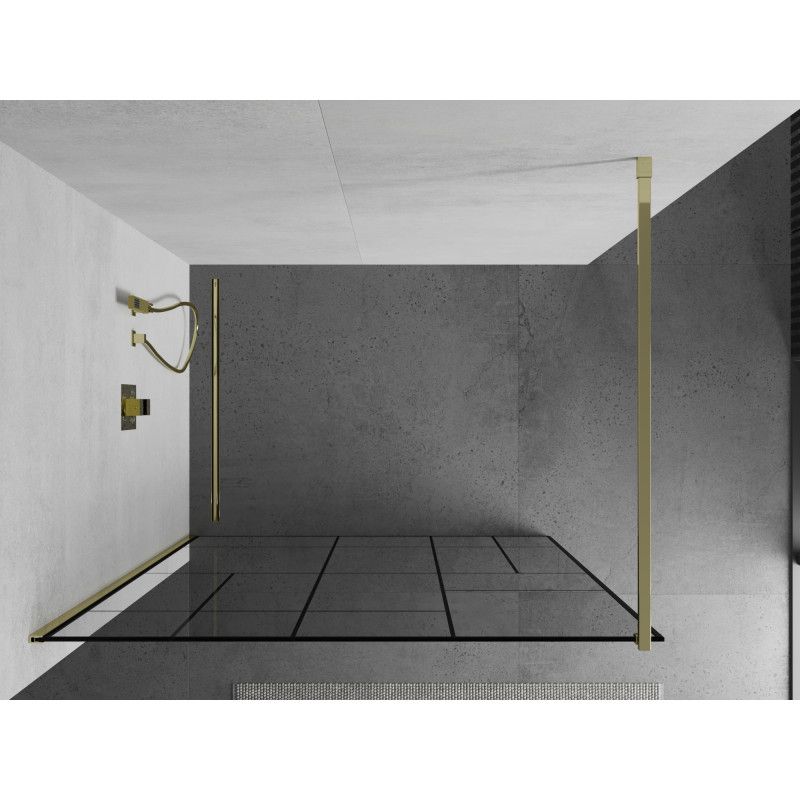 Ścianka prysznicowa Mexen Kioto czarny wzór 140x200 cm  800-140-101-50-78 1 szt.