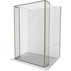 Ścianka prysznicowa Mexen Kioto czarny wzór 140x30x30 1 szt.