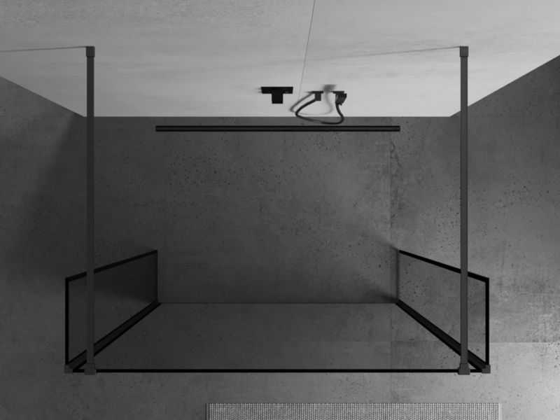 Ścianka prysznicowa Mexen Kioto czarny wzór 140x30x30 1 szt.