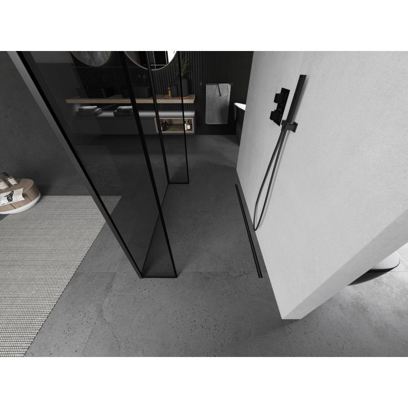 Ścianka prysznicowa Mexen Kioto czarny wzór 140x30x30 cm 800-140-030-222-70-70-030 1 szt.
