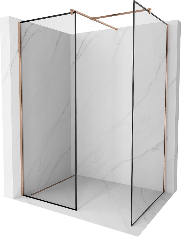 Ścianka prysznicowa Mexen Kioto czarny wzór 150x100 cm  800-150-202-65-70-1001 szt.