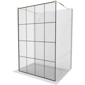 Ścianka prysznicowa Mexen Kioto czarny wzór 150x200 cm  800-150-002-50-77 1 szt.