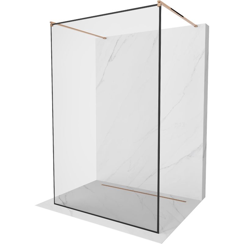 Ścianka prysznicowa Mexen Kioto czarny wzór 150x200 cm  800-150-002-60-70 1 szt.