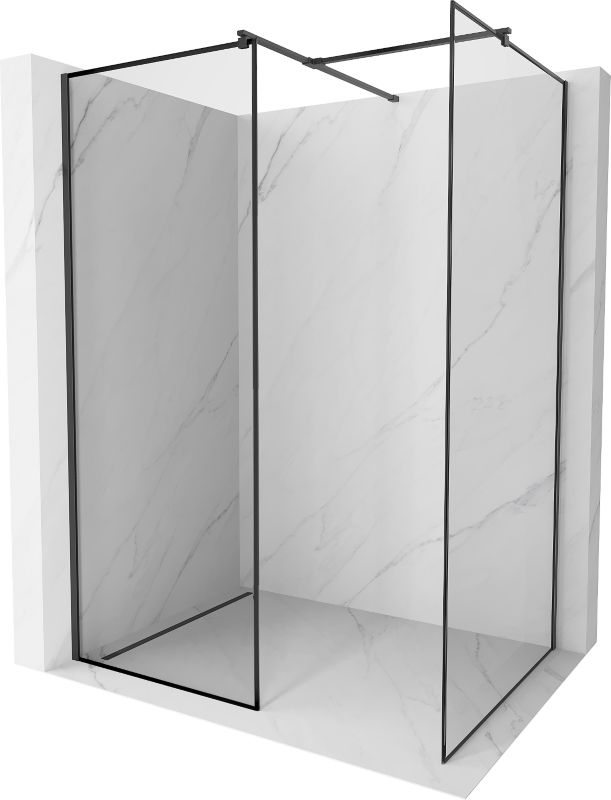 Ścianka prysznicowa Mexen Kioto czarny wzór 150x80 cm  800-150-202-70-70-0801 szt.