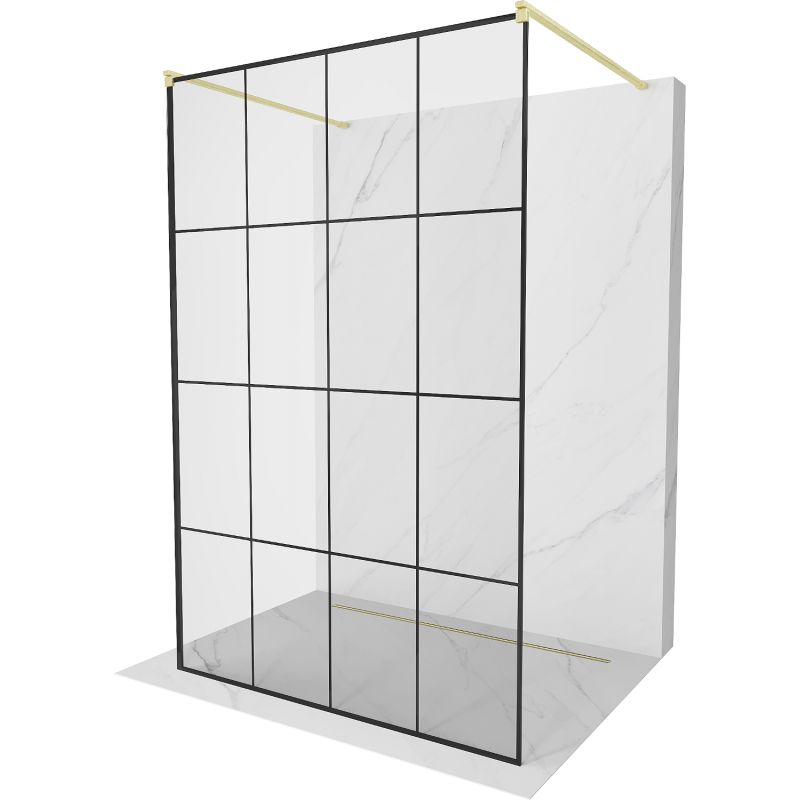 Ścianka prysznicowa Mexen Kioto czarny wzór 160x200 cm  800-160-002-55-77 1 szt.