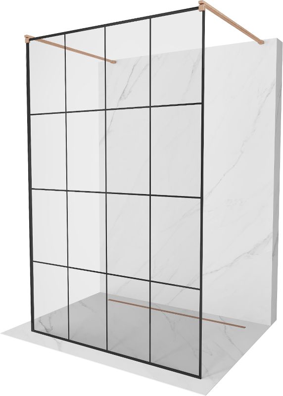 Ścianka prysznicowa Mexen Kioto czarny wzór 160x200 cm  800-160-002-65-77 1 szt.