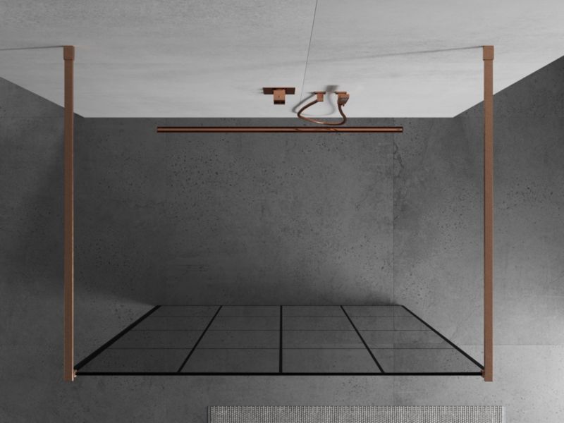 Ścianka prysznicowa Mexen Kioto czarny wzór 160x200 cm  800-160-002-65-77 1 szt.