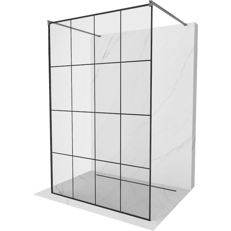 Ścianka prysznicowa Mexen Kioto czarny wzór 160x200 cm  800-160-002-66-77 1 szt.