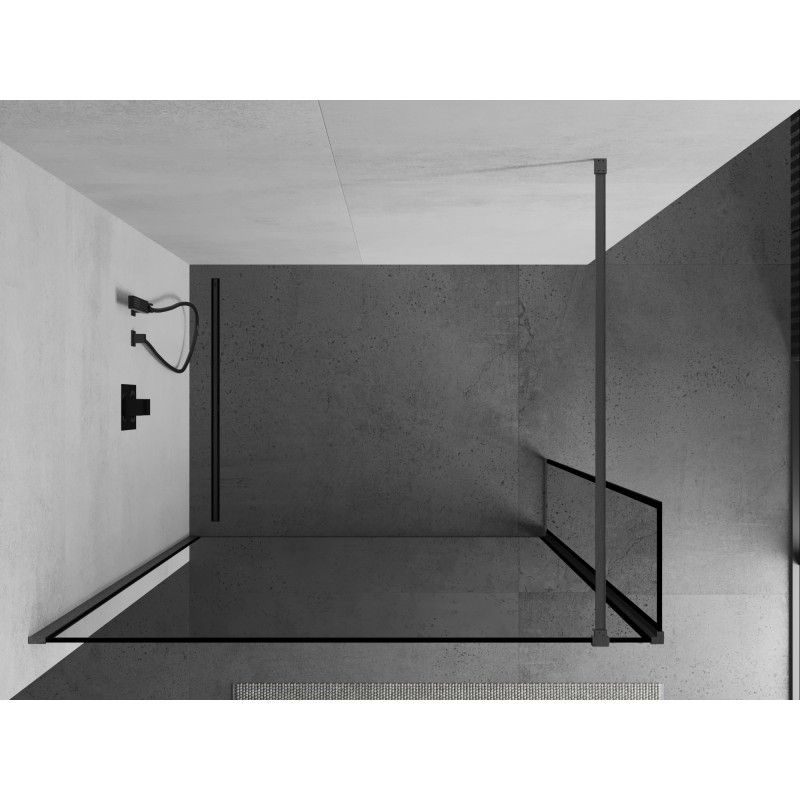 Ścianka prysznicowa Mexen Kioto czarny wzór 160x30 cm 1 szt.
