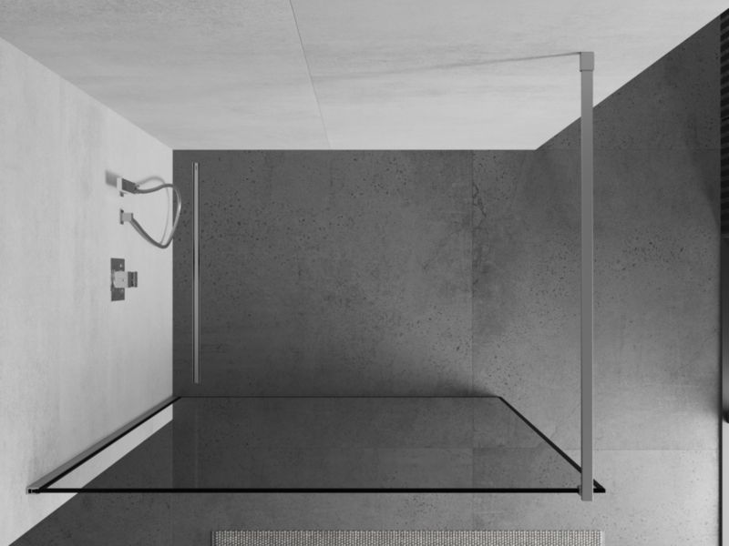Ścianka prysznicowa Mexen Kioto czarny wzór 60x200 cm 800-060-101-01-70 1 szt.