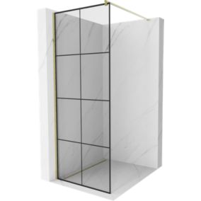 Ścianka prysznicowa Mexen Kioto czarny wzór 70x200 cm  800-070-101-50-77 1 szt.