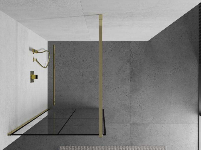 Ścianka prysznicowa Mexen Kioto czarny wzór 70x200 cm  800-070-101-50-77 1 szt.