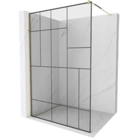 Ścianka prysznicowa Mexen Kioto czarny wzór 70x200 cm  800-070-101-50-78 1 szt.