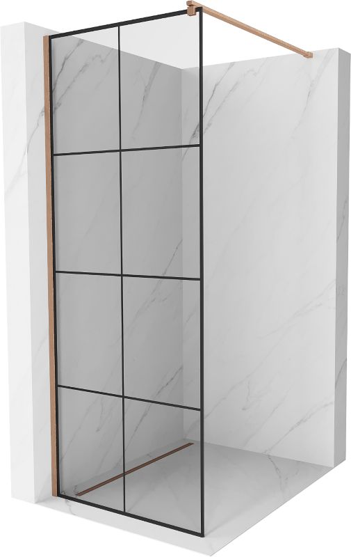 Ścianka prysznicowa Mexen Kioto czarny wzór 70x200 cm  800-070-101-65-77 1 szt.