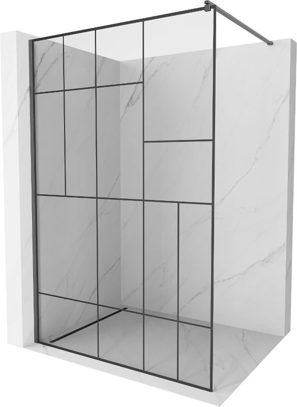 Ścianka prysznicowa Mexen Kioto czarny wzór 70x200 cm  800-070-101-66-78 1 szt.