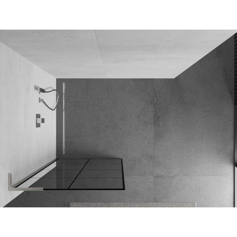 Ścianka prysznicowa Mexen Kioto czarny wzór 70x200 cm  800-070-103-97-77 1 szt.