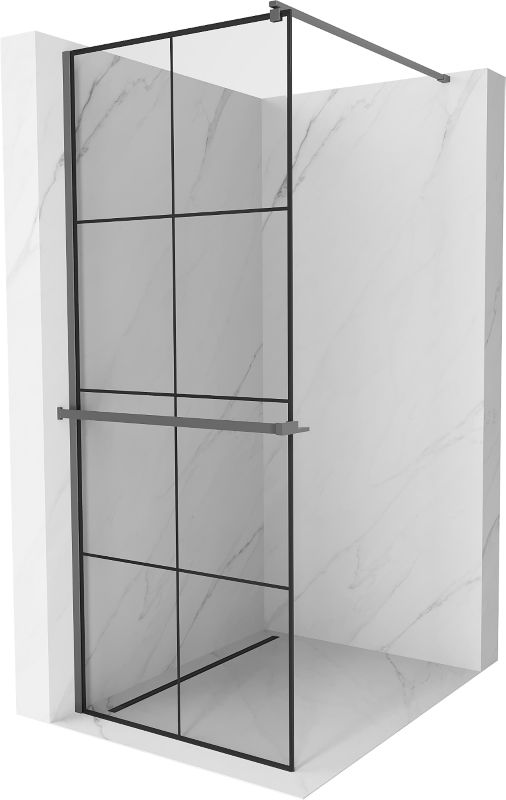 Ścianka prysznicowa Mexen Kioto+ czarny wzór 70x200 cm  800-070-121-95-771 szt.