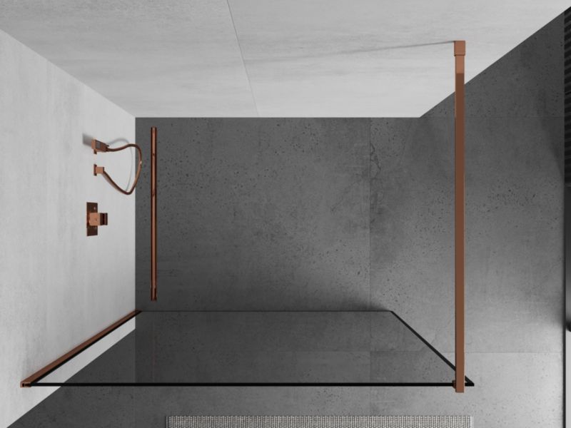 Ścianka prysznicowa Mexen Kioto czarny wzór 70x200cm 1 szt.