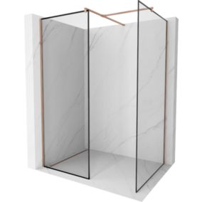 Ścianka prysznicowa Mexen Kioto czarny wzór 80 x 80 cm  800-080-202-60-70-0801 szt.