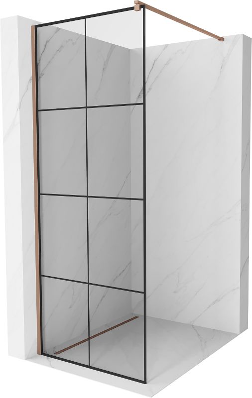 Ścianka prysznicowa Mexen Kioto czarny wzór 80x200 cm  800-080-101-60-77 1 szt.