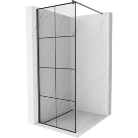 Ścianka prysznicowa Mexen Kioto czarny wzór 80x200 cm  800-080-101-66-77 1 szt.