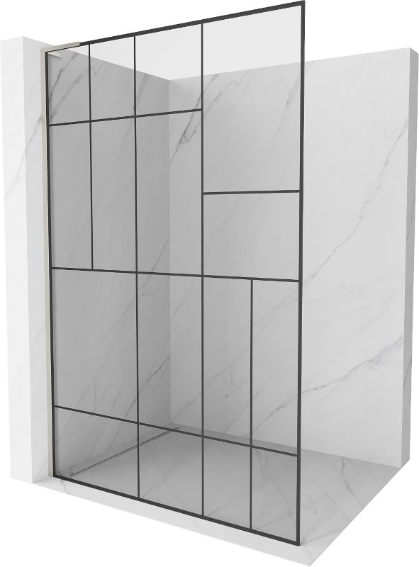 Ścianka prysznicowa Mexen Kioto czarny wzór 80x200 cm  800-080-103-97-78 1 szt.