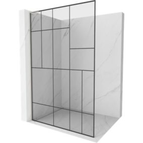 Ścianka prysznicowa Mexen Kioto czarny wzór 80x200 cm  800-080-103-97-78 1 szt.
