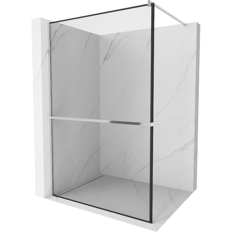 Ścianka prysznicowa Mexen Kioto+ czarny wzór 80x200 cm  800-080-121-01-70 1 szt.