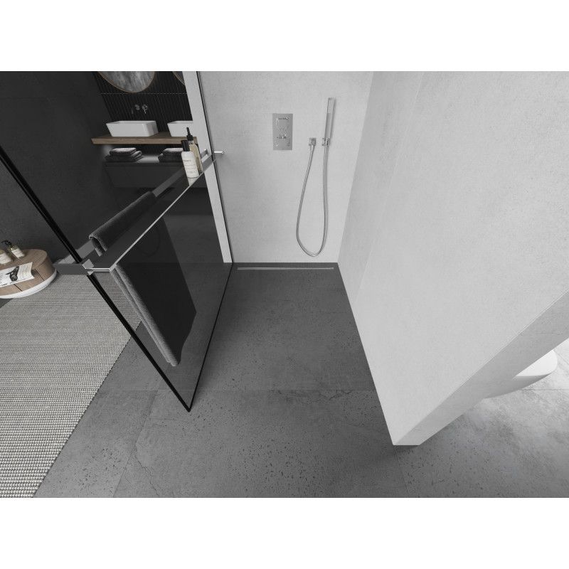 Ścianka prysznicowa Mexen Kioto+ czarny wzór 80x200 cm  800-080-121-01-70 1 szt.