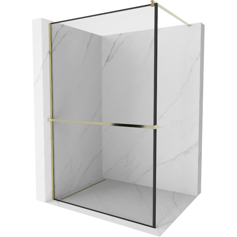 Ścianka prysznicowa Mexen Kioto+ czarny wzór 90 x 200 cm  800-090-121-50-70 1 szt.