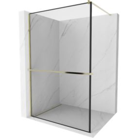 Ścianka prysznicowa Mexen Kioto+ czarny wzór 90 x 200 cm  800-090-121-50-70 1 szt.