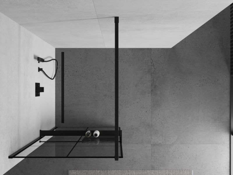 Ścianka prysznicowa Mexen Kioto+ czarny wzór 90 x 200 cm 800-090-121-70-77 1 szt.