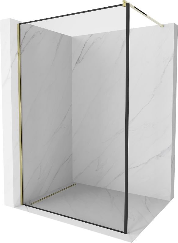 Ścianka prysznicowa Mexen Kioto czarny wzór 90x200 cm  800-090-101-50-70 1 szt.