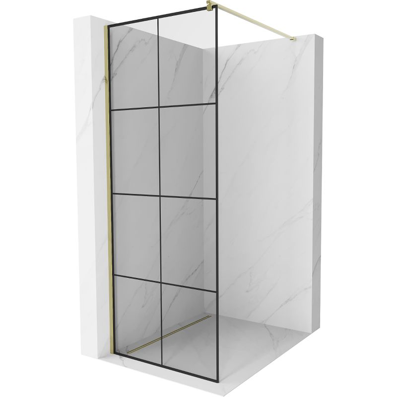 Ścianka prysznicowa Mexen Kioto czarny wzór 90x200 cm  800-090-101-50-77 1 szt.